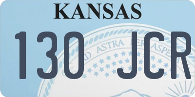 KS license plate 130JCR