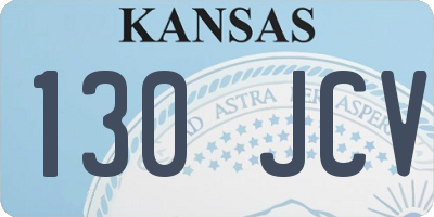 KS license plate 130JCV
