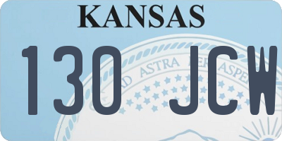 KS license plate 130JCW