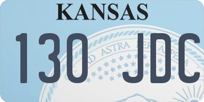KS license plate 130JDC