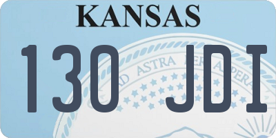 KS license plate 130JDI