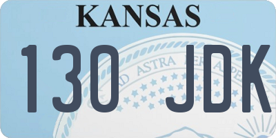 KS license plate 130JDK