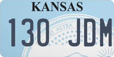 KS license plate 130JDM