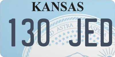 KS license plate 130JED