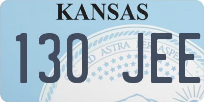 KS license plate 130JEE