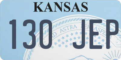 KS license plate 130JEP