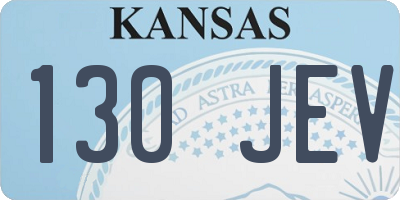 KS license plate 130JEV