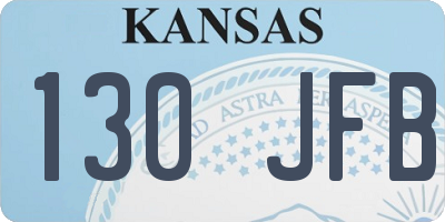 KS license plate 130JFB