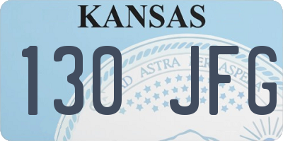 KS license plate 130JFG