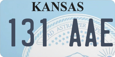 KS license plate 131AAE