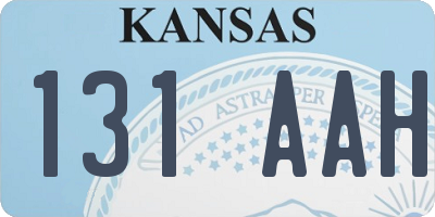 KS license plate 131AAH