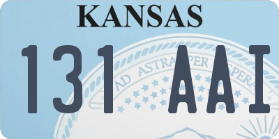 KS license plate 131AAI