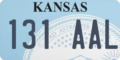 KS license plate 131AAL