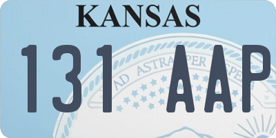 KS license plate 131AAP