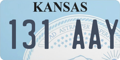 KS license plate 131AAY
