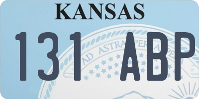 KS license plate 131ABP