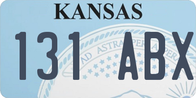 KS license plate 131ABX