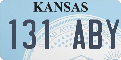 KS license plate 131ABY