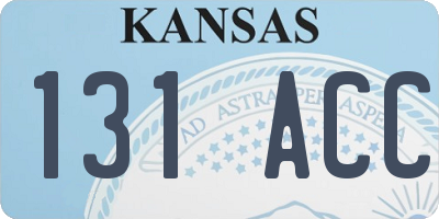 KS license plate 131ACC