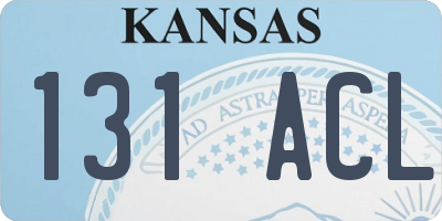 KS license plate 131ACL