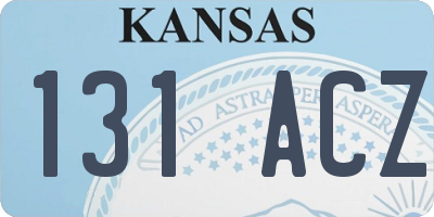 KS license plate 131ACZ