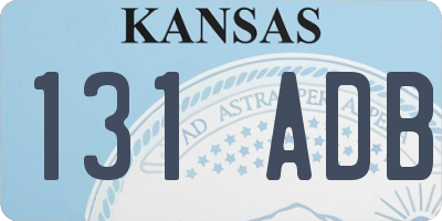 KS license plate 131ADB