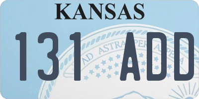 KS license plate 131ADD