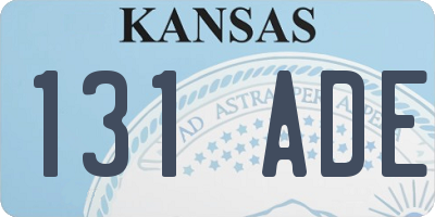 KS license plate 131ADE