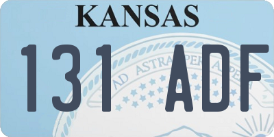 KS license plate 131ADF
