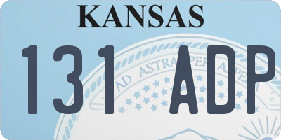 KS license plate 131ADP