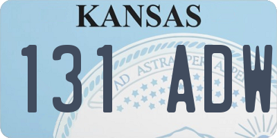 KS license plate 131ADW