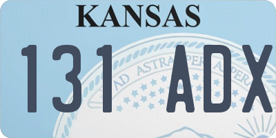 KS license plate 131ADX