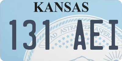 KS license plate 131AEI
