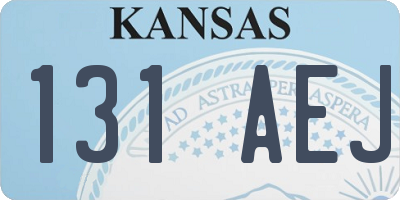 KS license plate 131AEJ