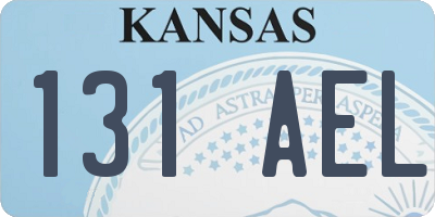 KS license plate 131AEL