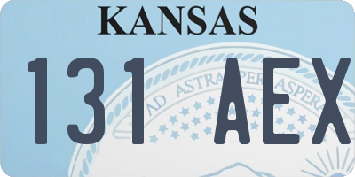 KS license plate 131AEX