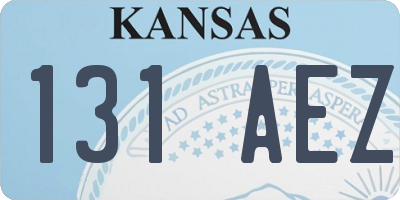 KS license plate 131AEZ