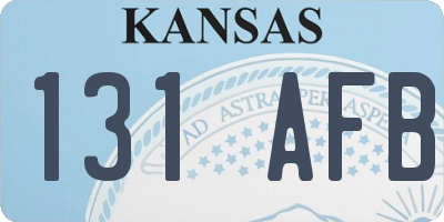 KS license plate 131AFB