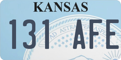 KS license plate 131AFE