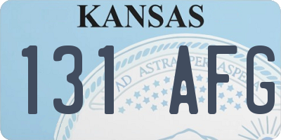 KS license plate 131AFG