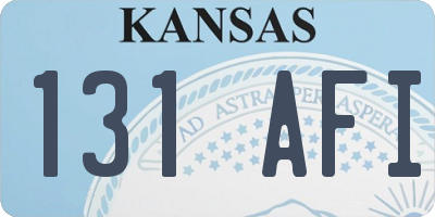 KS license plate 131AFI