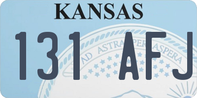 KS license plate 131AFJ