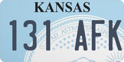 KS license plate 131AFK