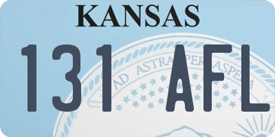 KS license plate 131AFL
