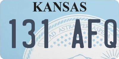 KS license plate 131AFQ
