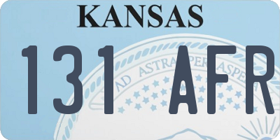 KS license plate 131AFR
