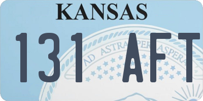 KS license plate 131AFT