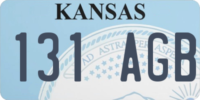 KS license plate 131AGB