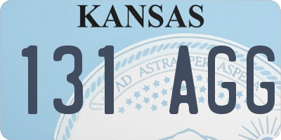 KS license plate 131AGG