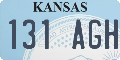 KS license plate 131AGH